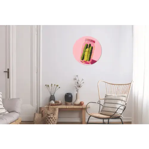 Augurken - Pot - Schaduw - Roze Wandcirkel aluminium klein -woonkamer