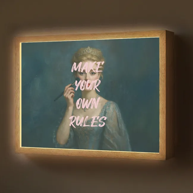 Lightbox - Wandleuchte - Klassisch - Verschnörkelt - Rosa