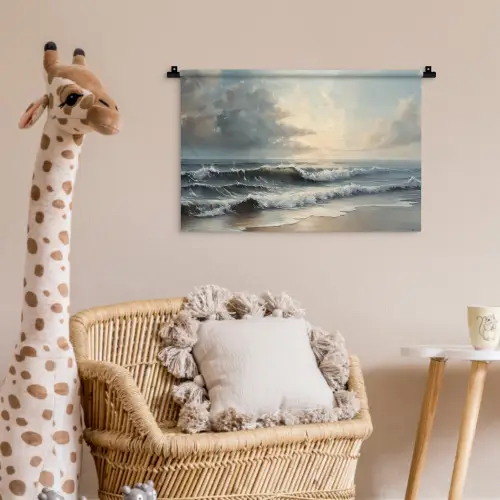 Strand - Zee - Zonsondergang Wandkleed katoen klein -wsfeer5_kind