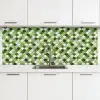 Keramiek -  Structuur - Groen - Wit keuken achterwand 2 middel 871 -3d
