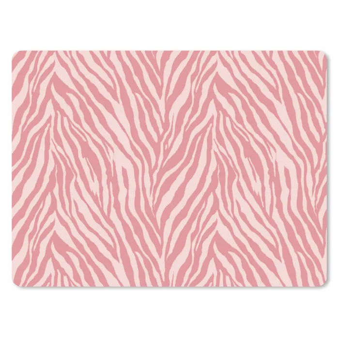 Zebra - Print - Roze muismat rubber klein 262 -3d