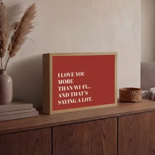 Rood - Quote - Liefde Light Box met batterij (Wandlamp) middel -sfeer2
