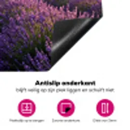 Landschap - Lavendelveld - Paars Inductie beschermer vinyl 3mm klein -wsfeer4_website