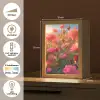 Bloemen - Rozen - Natuur - Roze - Bloem Light Box met kabel (Tafellamp) klein -USP_NL