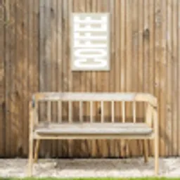 Wit - Koffie - Vintage - Decoratie Tuinposter op houten frame 2 cm dik klein -sfeer4