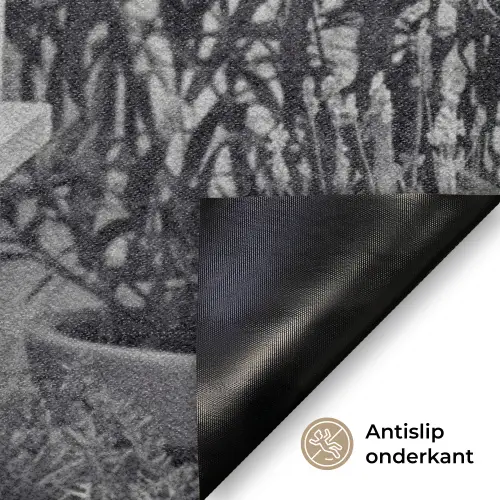 Modern - Vrouw - Zwart - Wit Deurmat klein -antislip_NL