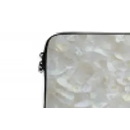 Parelmoerglans - Wit - Schelp laptophoes neopreen klein 279 -detail