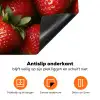 Aardbei - Fruit - Rood Inductie beschermer vinyl 3mm klein -zzzzzzz-td-onderkant