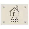 Huis illustratie - Traditioneel Naambord Rechthoek middel -3d