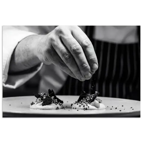 Chef - Garnering - Gerecht poster papier klein -3d