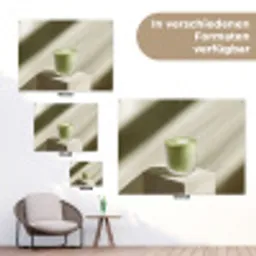 Matcha - Glas - Groen - Minimalistisch tuinposter los doek klein -Xsfeer9_DE