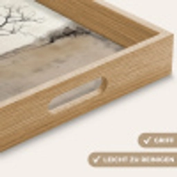 Wabi sabi - Plant - Beige Dienblad Rechthoek middel -USP_HandgreepDE
