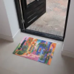 Geel - Blauw - Oranje - Huis Deurmat klein -sfeer5