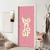 Bonjour - Stippen - Roze- Geel deurposter klein -sfeer6
