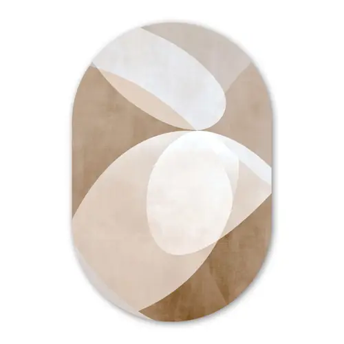 Ovale vormen - Transparant - Zachte overgang Wandcirkel Ovaal Forex klein -3d