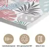 Inductie beschermer - Bladeren - Pastel - Jungle - Afdekplaat voor kookplaat PET vilt klein -closeup_NL