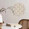 Motief - Beige - Linnen Wandcirkel kunststof plaat 5mm dik klein 188 -sfeer4