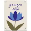 Korenbloem - Valentijn - Bloem - Blauw tuinposter los doek klein -3d