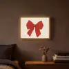 Strik - Symmetrisch - Rood - Lint Light Box met batterij (Wandlamp) middel -sfeer4
