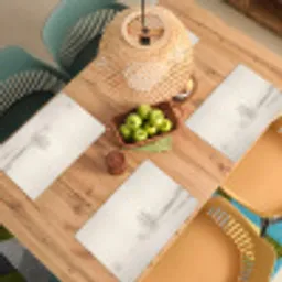 Boom - Mist - Sneeuw - Winter - Minimalistisch Placemat vinyl groot -zzsfeer5_Kitchenyeah-website