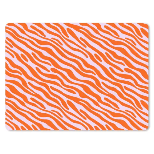 Strepen - Dynamisch - Oranje muismat rubber klein 262 -3d
