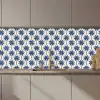 Symmetrisch - Palm - Blauw keuken achterwand 2 middel 871 zz_3dshopping