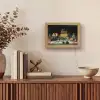 Stilleven met kazen - Kunstwerk - Oude meesters Light Box met kabel (Tafellamp) klein -sfeer2