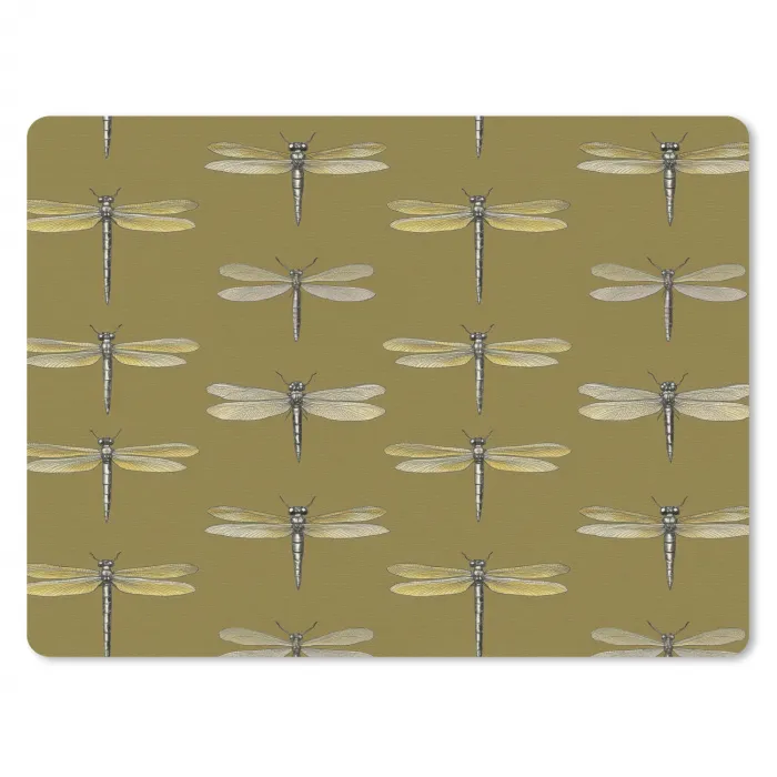 Libellen - Patroon - Groen muismat rubber klein 262 -3d