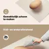 Ei - Beige - Ovaal - Egaal Inductie beschemer met haakjes klein -ky-schoon-nl