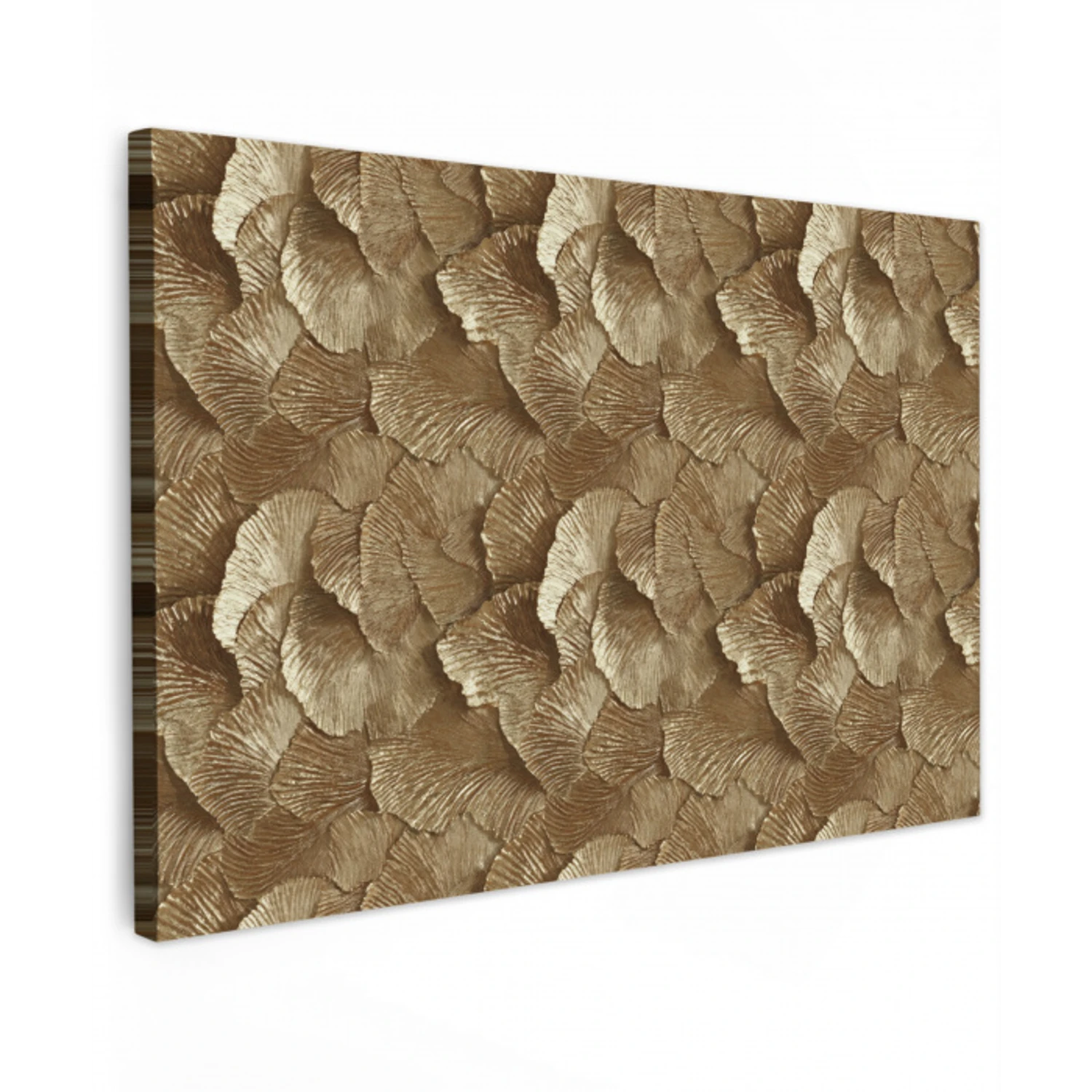 Organisch - Patroon - Bladeren - Goud canvas 2cm klein 34 -z3d