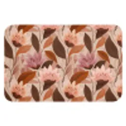 Bloemen - Bladeren - Bruin Badmat klein 997 -3d