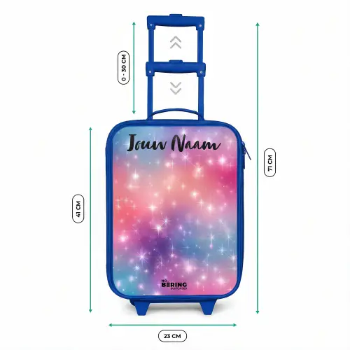 Sterren - Abstract - Kleuren Kinderkoffer - Blauw klein -productfoto_formaten