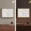Grijs - Wit - Marmer Light Box met batterij (Wandlamp) middel 907 -sfeer3