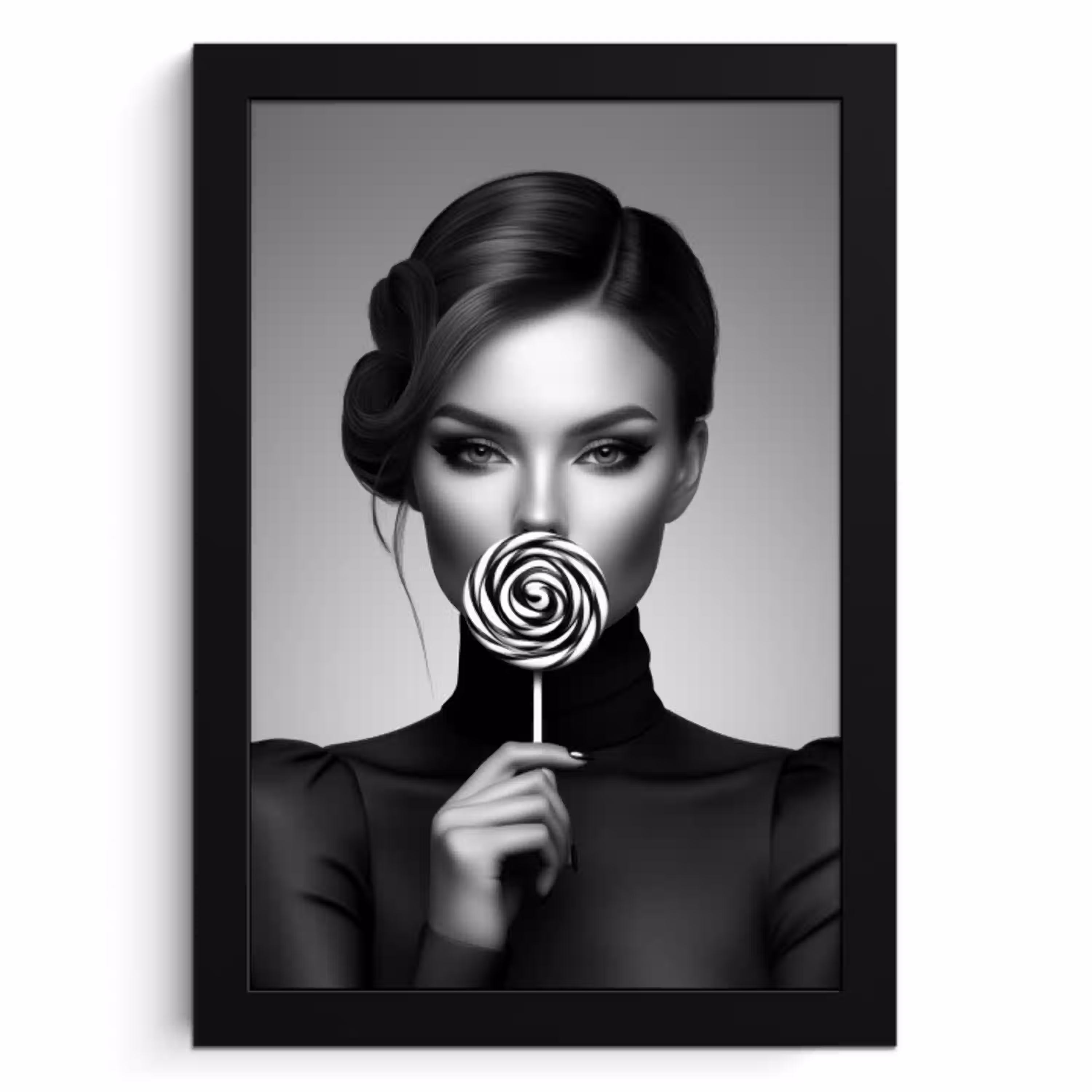 Vrouw - Lolly - Zwart KitchenYeah - Keuken - Fotolijst klein -3d