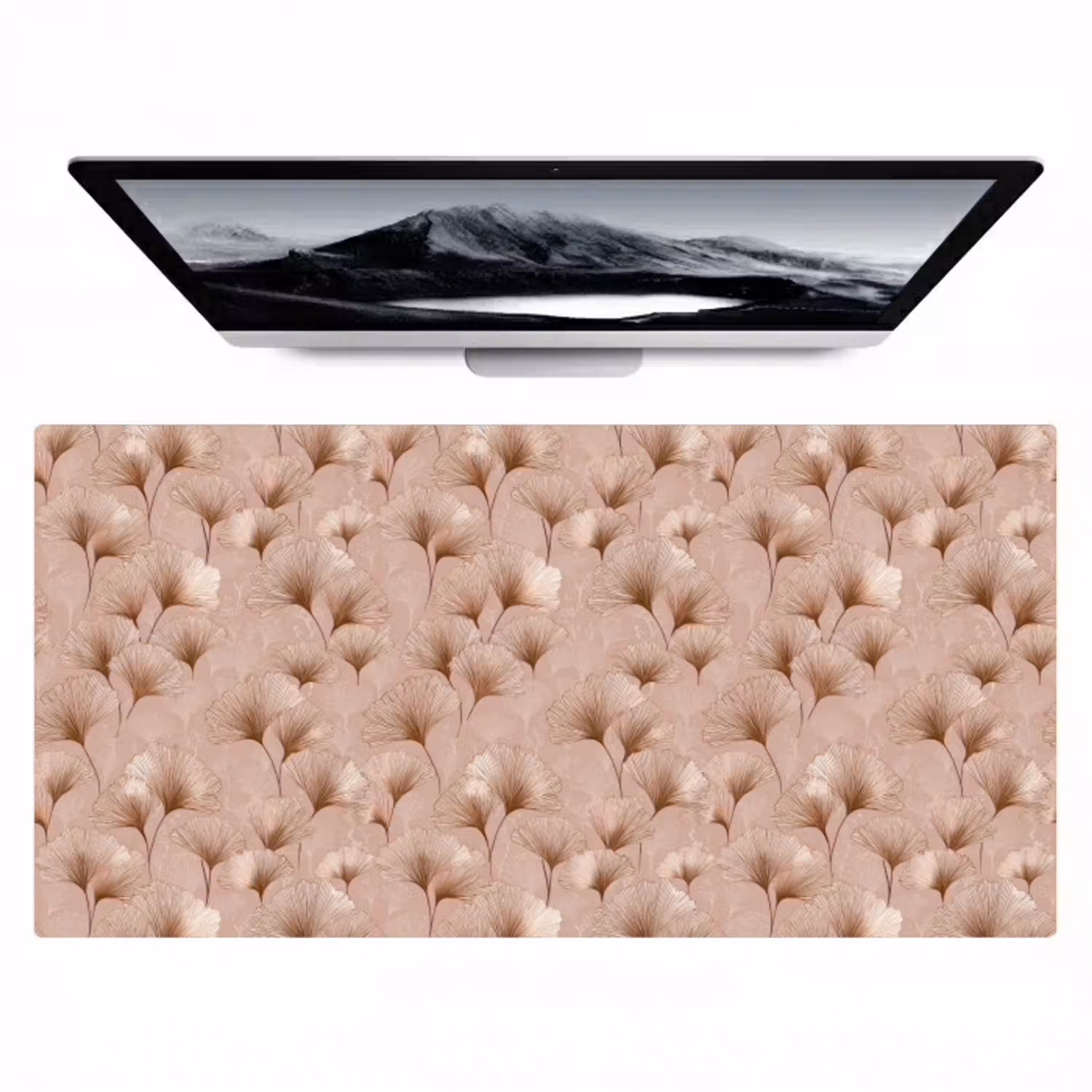 Ginkgo - Patroon - Roze Muismat XXL klein 681 -zzz3d