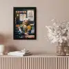 Melkmeisje - Barista - Koffie - Vintage - Kunst - Abstract - Schilderij - Oude meesters fotolijst zwart zonder passe partout klein -sfeer5