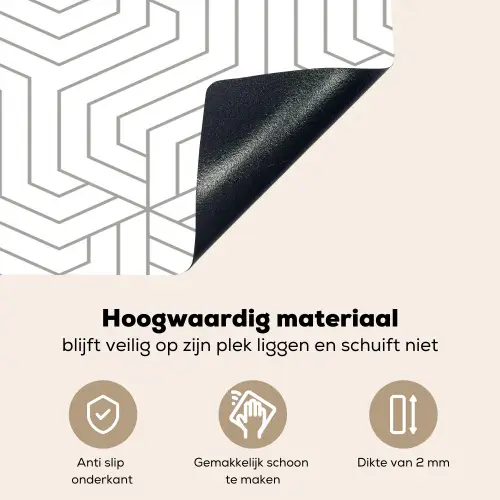 Geometrie - Lijn - Patroon Inductie beschemer met haakjes klein 777 -ky-onderkant-nl