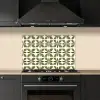 Botanisch - Retro - Groen keuken achterwand spatscherm klein 900 -sfeer1