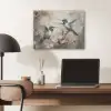 Kolibrie - Vogels - Bloemen - Planten PET vilt klein -sfeer5