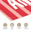Amor - Strepen - Rood - Roze poster papier klein -closeup_NL