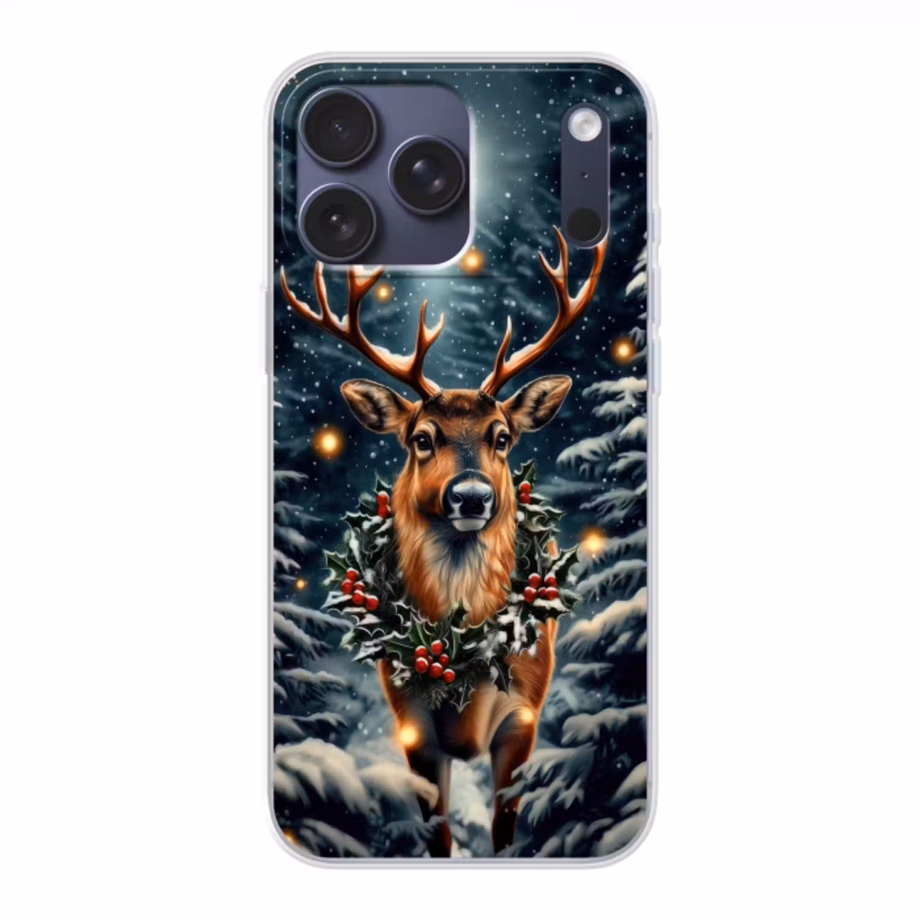 Kerst - Magie - Bos - Kleurrijk Telefoonhoesje iPhone 17 Pro Max klein -3d