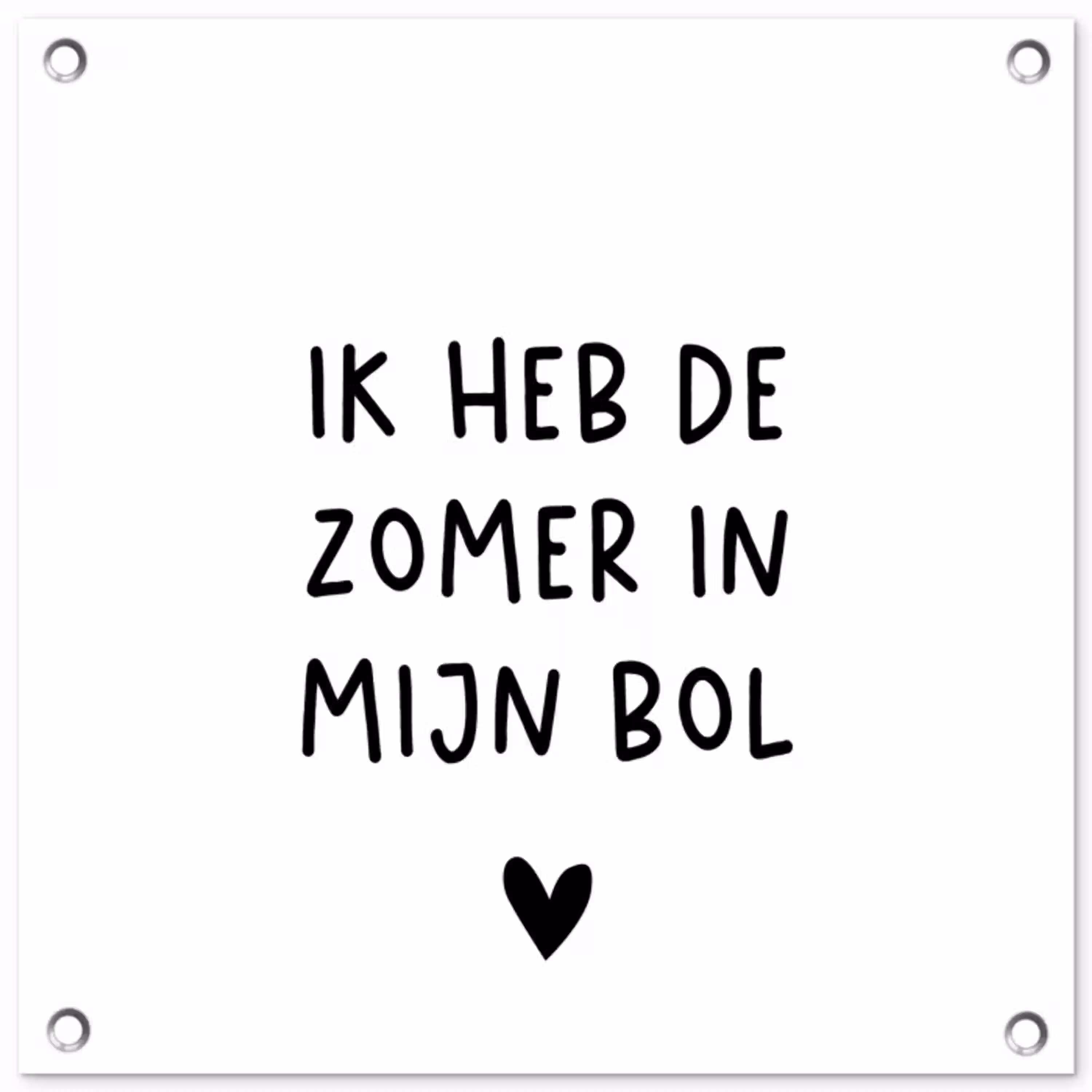 Ik heb de zomer in mijn bol - André Hazes - Spreuken - Quotes tuinposter los doek klein -3d