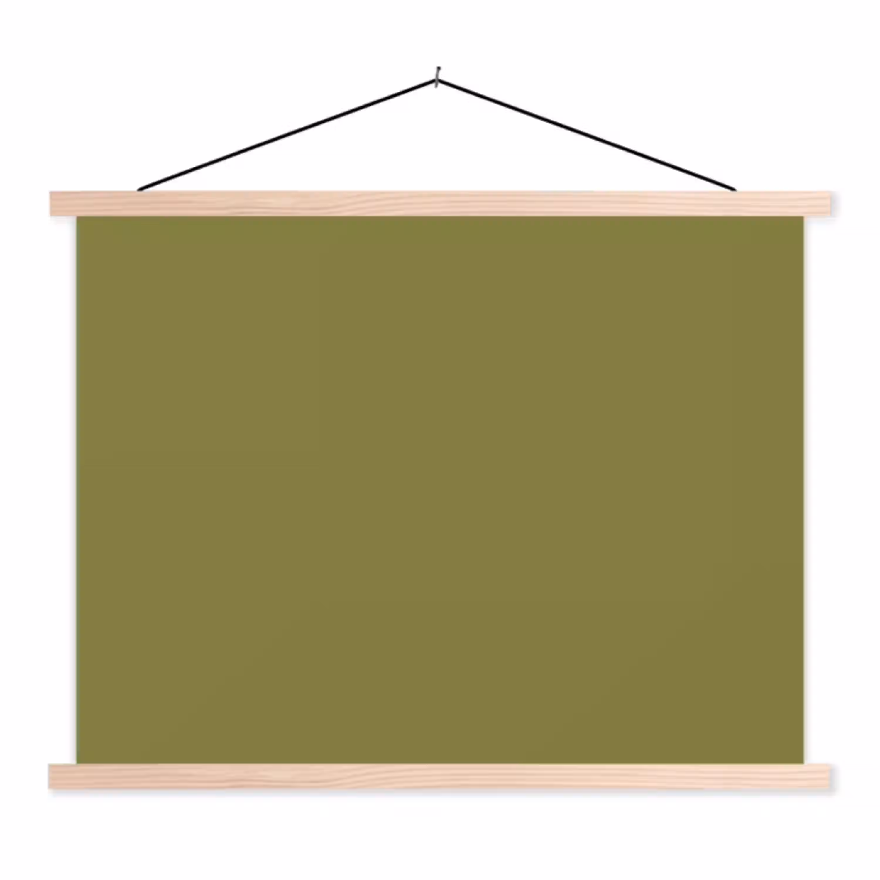 Juniper - Groen - Organisch textielposter latten blank klein 122 -3d