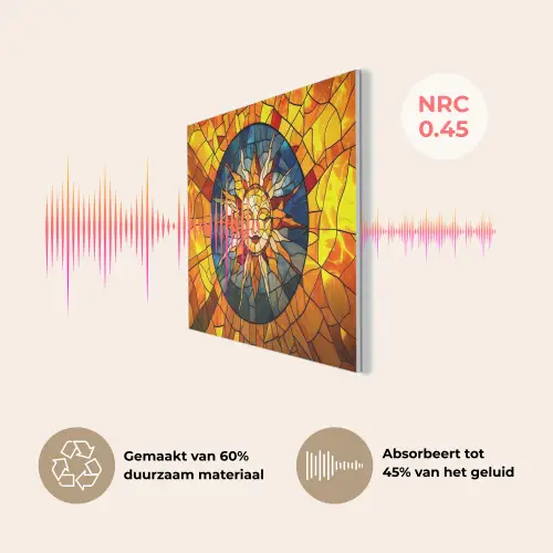 Mozaïek - Zon - Geel - Cirkel PET vilt klein -USP_NL