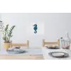 Zeepaardje - Staart - Blauw Muursticker klein -eettafel