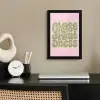 Chase greatness - Groen - Roze - Retro fotolijst zwart zonder passe partout klein -sfeer1
