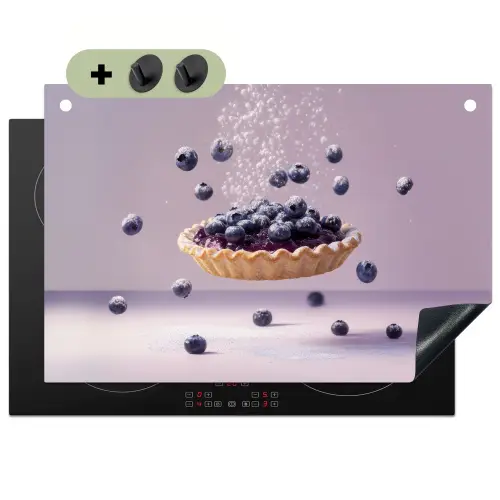 Eten - Taart - Bessen - Blauw Inductie beschemer met haakjes klein -3d