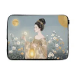 Aziatisch - Vrouw - Kimono laptophoes neopreen klein -3d