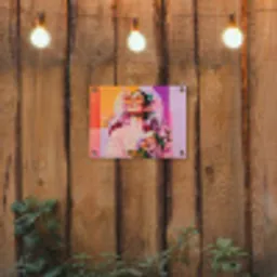 Portret - Vrouw - Abstract - Bloemen tuinposter los doek klein -sfeer1