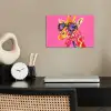 Giraf - Roze - Bril - Sjaal poster papier klein -sfeer1